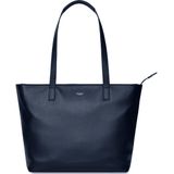 Laptoptas Knomo Dames Leren Laptoptas 13 inch Mayfair Mini Maddox Donkerblauw