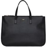 Knomo Dames Leren Laptoptas 14 inch Mayfair Luxe Derby Zwart